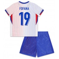 Camiseta Francia Youssouf Fofana #19 Segunda Equipación Replica Eurocopa 2024 para niños mangas cortas (+ Pantalones cortos)